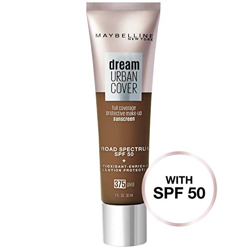 Maybelline Dream Urban Cover Flawless Coverage Foundation Makeup, SPF 50, Java