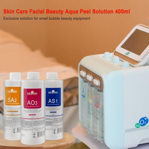Elitzia Aqua Peel Solution Facial Aquapeel serum Skin Care AS1 SA2 AO3 Facial Dermabrasion Machine Face Cleansing Moisturizing 14.1Fl.oz Set Of 3 ETYYS123