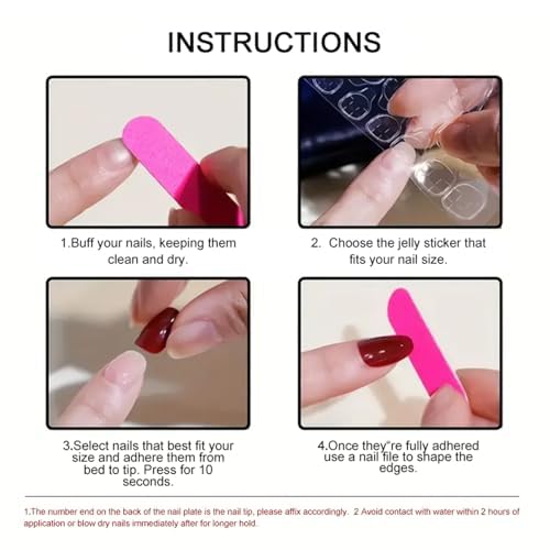 Medium Almond Press On Nails - French Tip Chrome Design False Nails Kit (24Pcs)