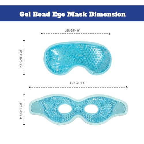 USA Merchant - 2PCs Cold & Hot Eye Therapy Mask, Cooling Eye Mask for Dry Eyes, Headaches, Eye Stress, Dark Cicles, Reusable Cold Compress and Refresh (2 PK Eye Mask)