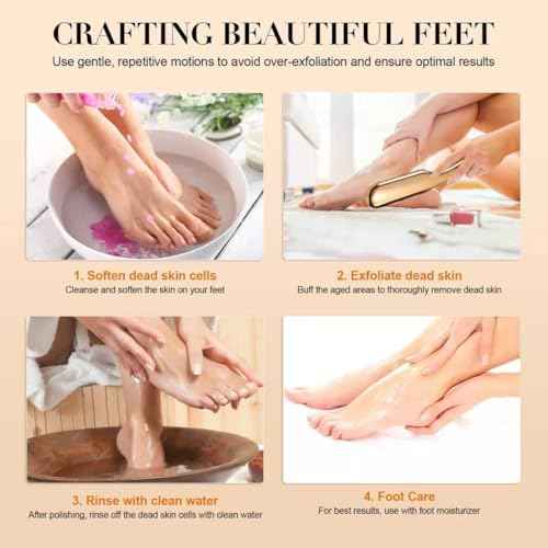 Nano Glass Foot File with Ergonomic Handle - Effective Callus and Dead Skin Remover, Foot Scrubber for Wet and Dry Use, Pedicure Tool for Smooth Feet Care