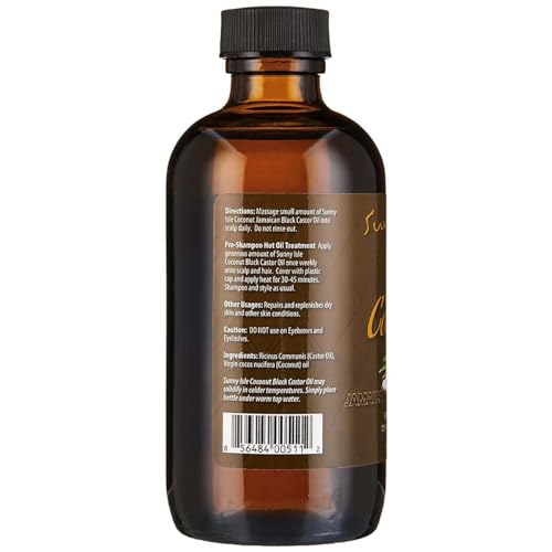 Sunny Isle Jamaican Black Castor Oil & Coconut Oil 4oz - Natural Hair & Skin Moisturizer