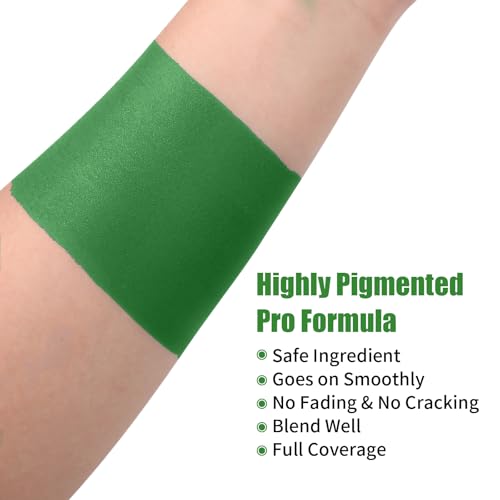 Drawdart Green Face Paint Stick - Full Coverage Hypoallergenic Makeup