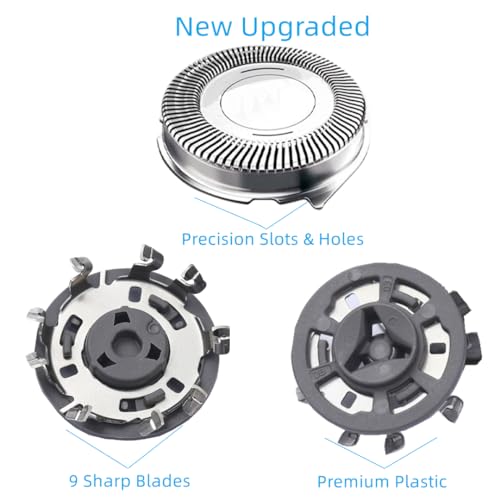 YOUNGPRO HQ8-3 Replacement Heads for Aquatec Shavers, Compatible with Philips Norelco
