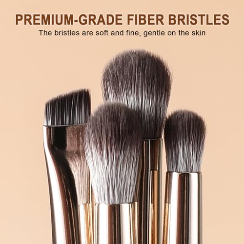 Eye Makeup Brush Set - 5Pcs Professional Eyeshadow & Eyebrow Brushes