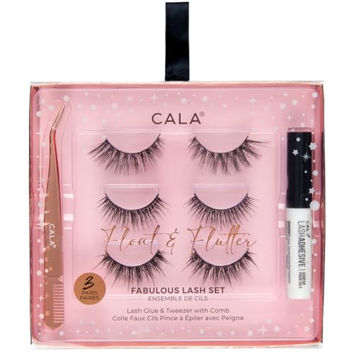 CALA Float & Flutter Lashes 3-Pack - Reusable Wispy Faux Mink