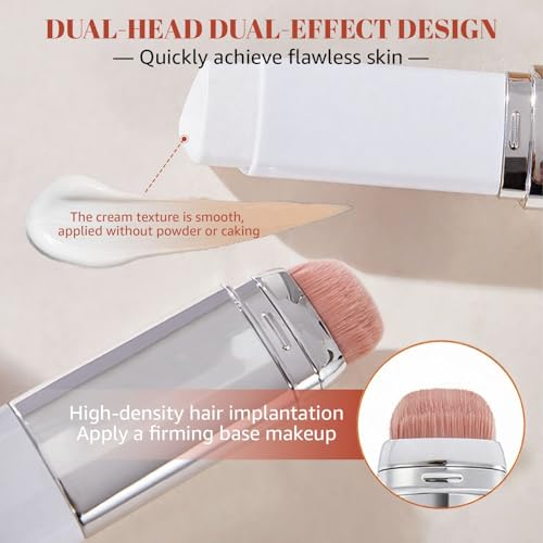 Color Changing Foundation Stick with Brush - Moisturizing Dewy Finish