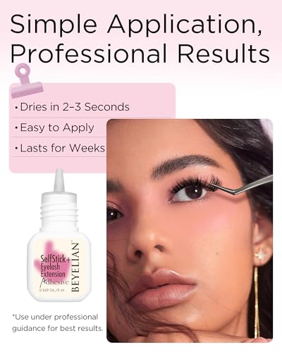 BEYELIAN Lash Cluster Glue - 3-4 Week Hold, Waterproof & Safe