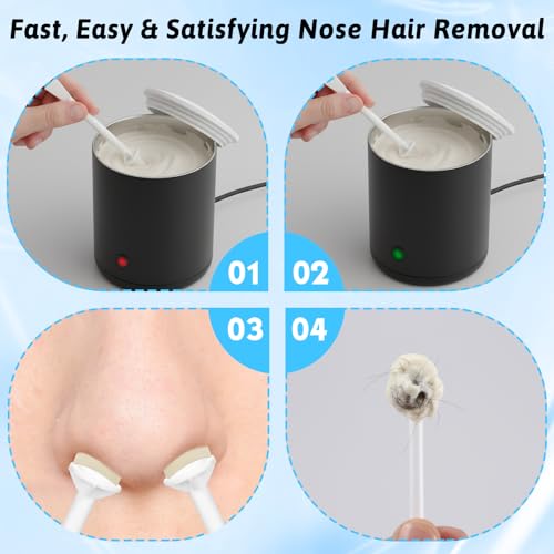 100Pcs Nose Wax Sticks, Hair Wax Applicator Nose Waxes Kit Accessories for Nostril Cleaning Ear Face Hair Removal for Men Women