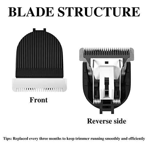 Replacement Blade for OLOV Electric Groin Hair Trimmer, Hygienic Snap-in Replaceable Ceramic Blade Heads, Black