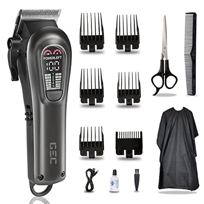 GEC Professional Smart Hair Clipper for Men - Rechargeable with LED