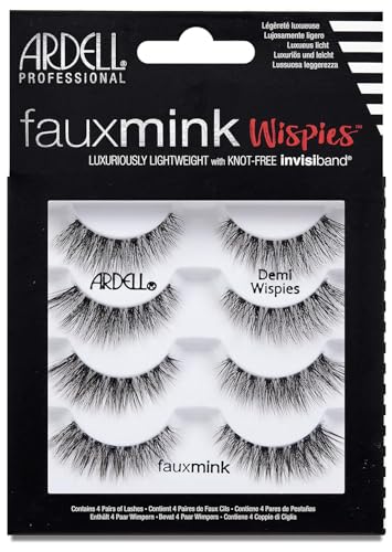 Ardell False Lashes Faux Mink Demi Wispies Multipack, 1 pk x 4 pairs