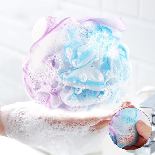 Chuya Large Bath Loofahs 4-Pack, 280g Exfoliating Sponges