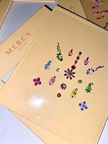 Floral Crystal Bindi Face Jewels - Gold & Multi Pack