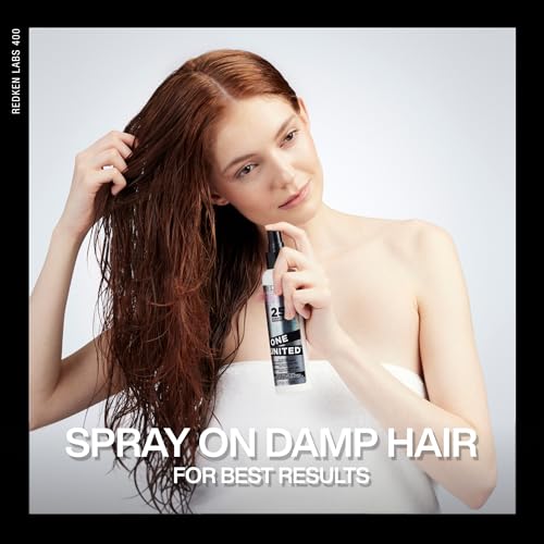 Redken One United All-In-One Leave In Conditioner - Multi-Benefit Leave In Treatment For All Hair Types, Heat Protectant and Detangler Spray, Paraben-Free