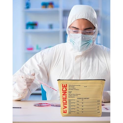 4 Pcs Evidence Bags Novelty Purse Makeup Bag True Crime Zipper Pouch For Women Forensic Science Gifts for Women