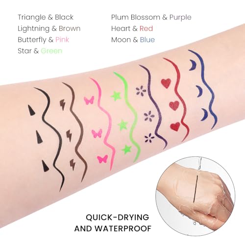 7-Piece Stamp Eyeliner Set - Waterproof Winged Cat Eye Liner