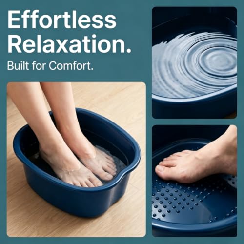 Foot Soaking Tub with Massage Nodes - Relaxation Basin for Home Spa