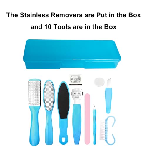 Stainless Steel Callus Remover & Nail Clipper Set - 14 PCS