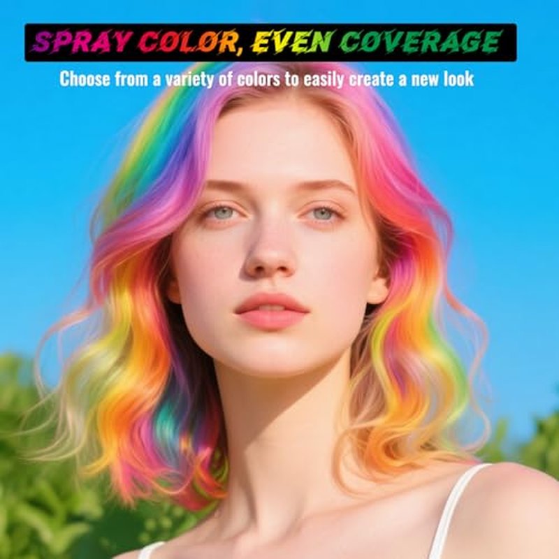 Minfei Green Temporary Hair Color Spray for Kids & Adults - Washable & Non-Sticky (120ML)