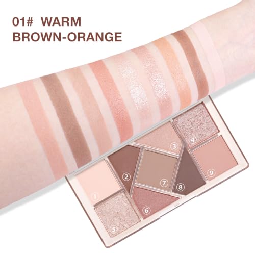 AMY'S DIARY 9-Shade Eyeshadow Palette Matte Shimmer