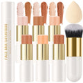 6-Color Cream Contour Stick Makeup Kit with Highlighter & Bronzer