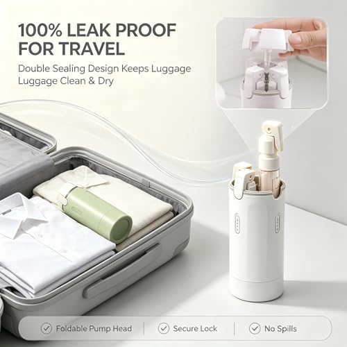 4 in 1 Travel Dispenser Bottle,30ML Refillable Toiletries