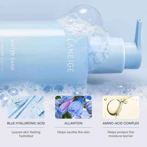 LANEIGE Water Bank Gentle Gel Cleanser: pH-Balanced & Barrier-Boosting with Blue Hyaluronic Acid