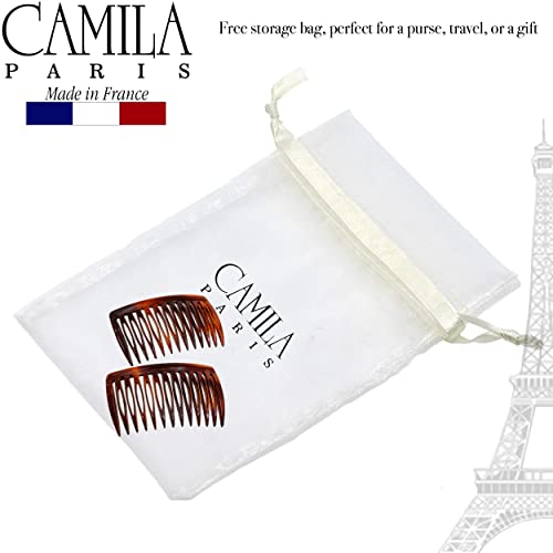 Camila Paris AD825/2 French Hair Comb Set, Curved Tortoise Shell