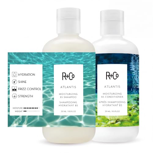 R+Co Atlantis Moisturizing B5 Shampoo & Conditioner Set - Dry Damaged Hair, 8.5oz (2 Pack)
