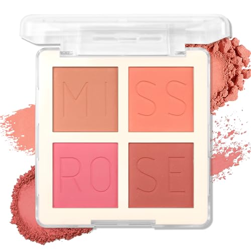 4-Color Matte Blush Palette - Highly Pigmented & Waterproof