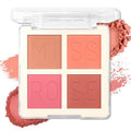 4-Color Matte Blush Palette - Highly Pigmented & Waterproof