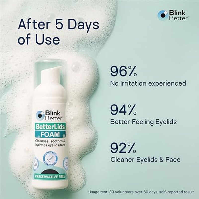 BlinkBetter Foaming Eyelid Cleanser – Gentle Daily Foam with Tea Tree Oil