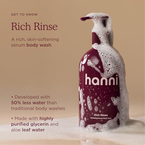 HANNI Rich Rinse Hydrating Serum Body Wash, Glycerin + Aloe, 325