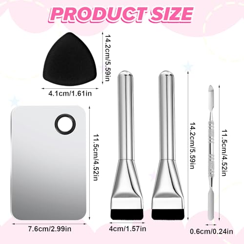 Makeup Mixing Palette Kit with Foundation Brushes & Spatula