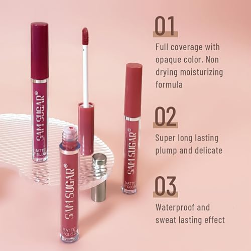 MooGlamor 12-Piece Matte Liquid Lipstick Set - Long-Lasting Hydrating Shades