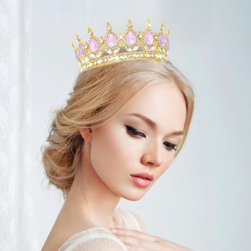 Queen Crown Rhinestone Tiara for Women - Wedding & Costume