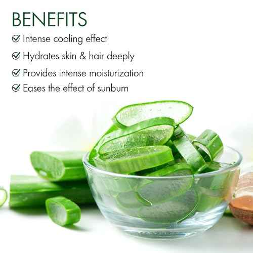 Majestic Pure Aloe Vera Gel for Face and Hair - with vitamin E, Soothes, Moisturizes, & Nourishes Skin & Hair, Soothes Sunburn | 8.5 Fl Oz