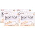 KISS My Lash But Better False Eyelashes, No Filters', 10 mm, Includes 1 Pair Of Lash, Contact Lens Friendly, Easy to Apply, Reusable Strip Lashes (Pack of 4)