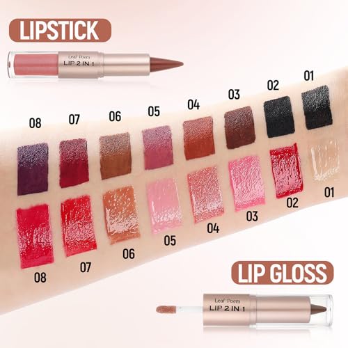 Dual-End Lip Liner & Gloss Set - Caramel Brown Matte