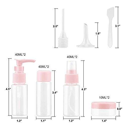 Vitog TSA Approved Travel Bottles Kit, 11-Piece Leak Proof Toiletry Set