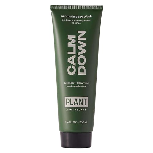 Plant Apothecary Calm Down Natural Aromatherapy Spearmint Body Wash for Women and Men - Shower Gel with Lavender and Chamomile - 8.4 fl oz
