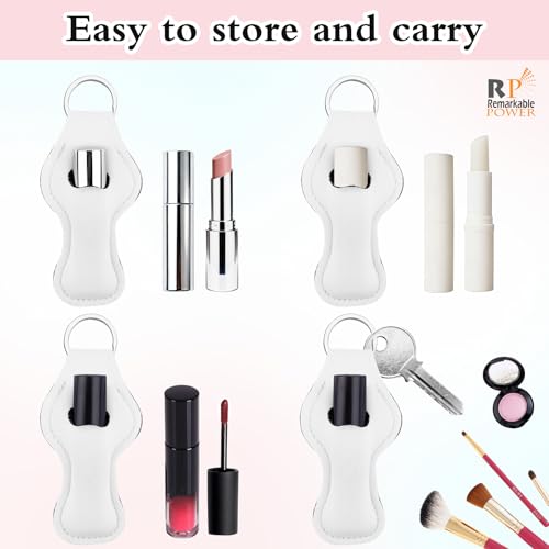 10-Pack Sublimation Chapstick Holder Keychains, White Neoprene