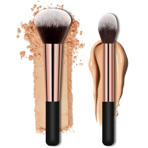 Powder Foundation Brush Set with Kabuki Head for Flawless Finish