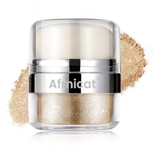 Body Shimmer Powder with Sponge Applicator - Champagne Gold