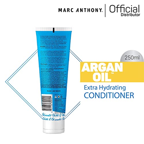 Marc Anthony Nourishing Argan Oil of Morocco Extra Hydrating Conditioner, 8.40 Ounce Tube, Sulfate-Free Keratin Conditioner (00024) (Pack of 2)