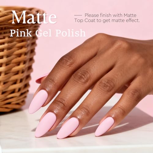 AZUREBEAUTY Baby Pink Gel Nail Polish 18ml UV/LED Soak Off