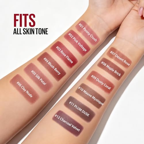 BestLand 2-in-1 Lip Crayon Set – 6 Matte Lipstick & Liner Combo