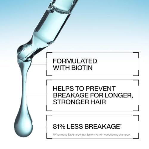 Redken Extreme Length Biotin Conditioner For Longer Hair ? Promotes Healthy Hair Growth, Strengthens & Detangles Damaged Hair, Infused With Biotin & Castor Oil?