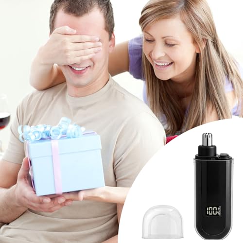 Portable LED Dsiplay Nose and Ear Trimmer Clipper for Men Women,2026 Professional Nose Hair Trimmer with Powerful Motor and Dual-Edge Blades for Smoother Cutting Mini Travel Size
